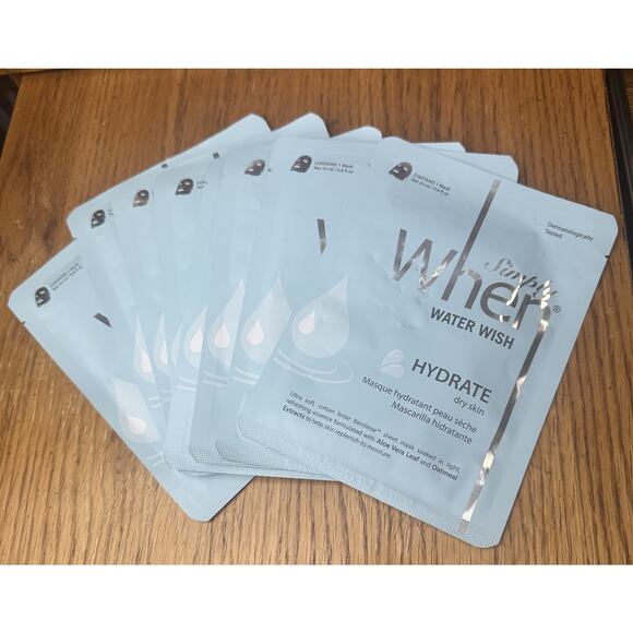 When Water Wish Hydrate Sheet Face Mask Set LOT OF 8 Sealed Packs Exp. 5/2/2025 - Picture 1 of 3